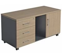 Тумба для оргтехники NPW-410 вяз натуральный/антрацит