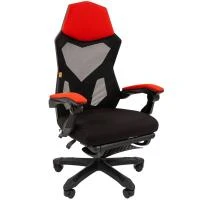 Игровое кресло Chairman CH571 (ткань-сетка черная/красная)
