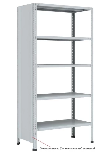 Стеллаж металлический Титан МС-750 2000x1500x600/7