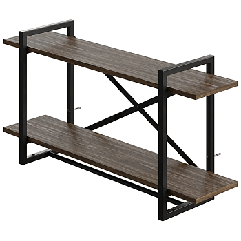 Полка навесная GUTTA 470х920х250 (2 полки) черный/коричневые